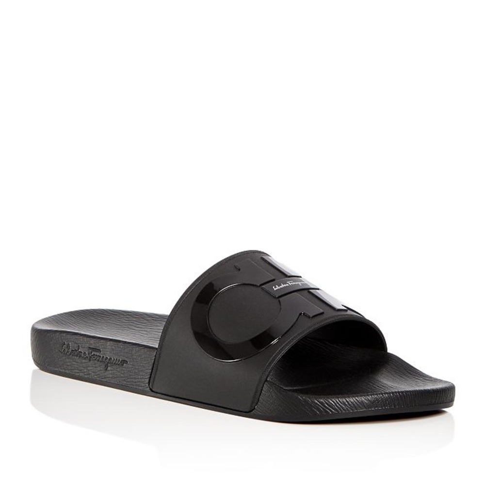 Men’s Salvatore Ferragamo Slides - Black